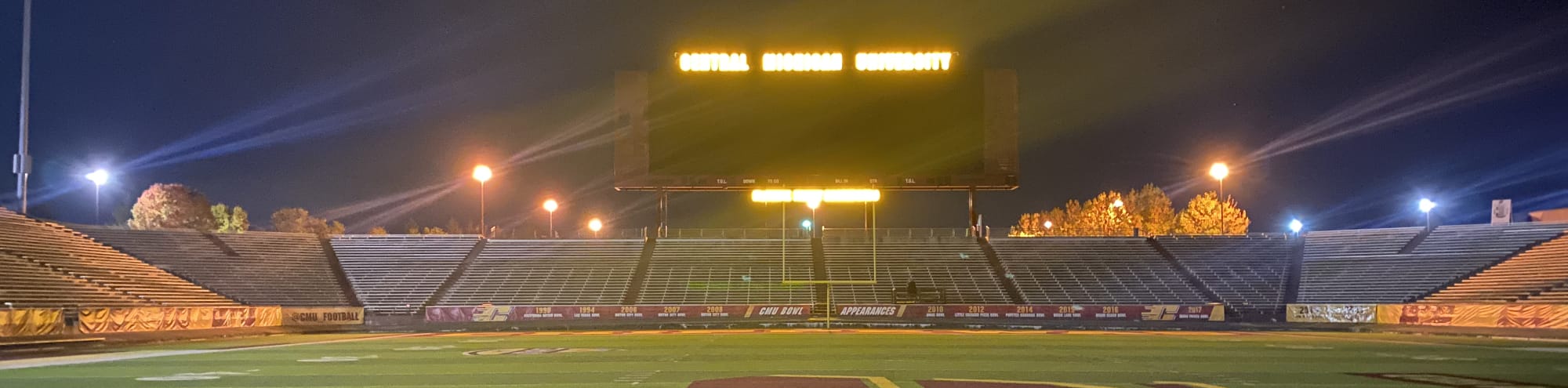 empty football stadium at night under the lights Phoenix